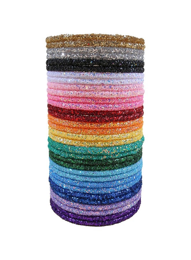 XIMA 16 Pieces Double Line Chunky Glitter Headbands for Women and Girls, Sparkly Girls' Hair Accessories - Image 5